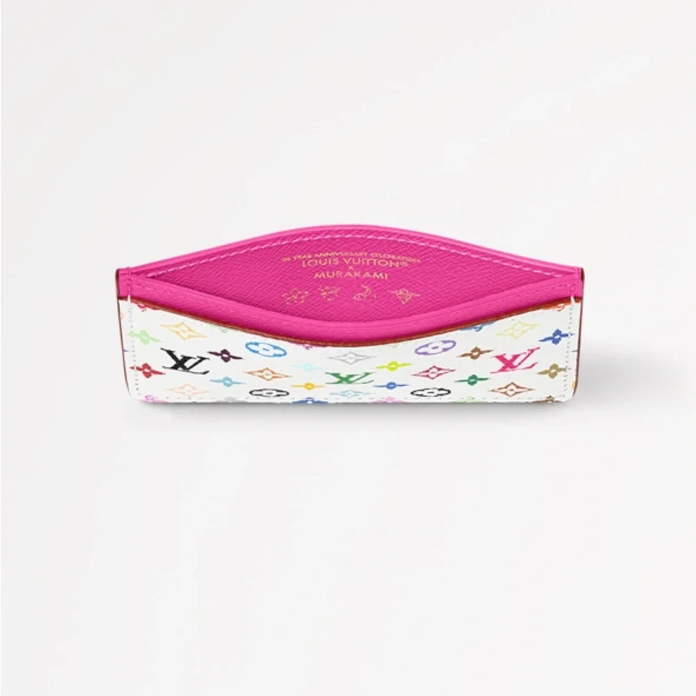 Louis Vuitton Murakami multicolor White and Pink Card Holder New in box
